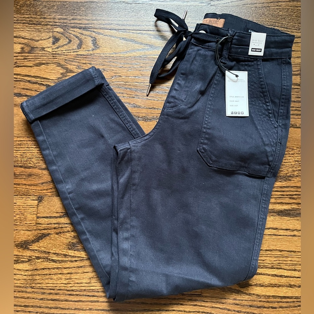 NWT Judy Blue Navy joggers 5